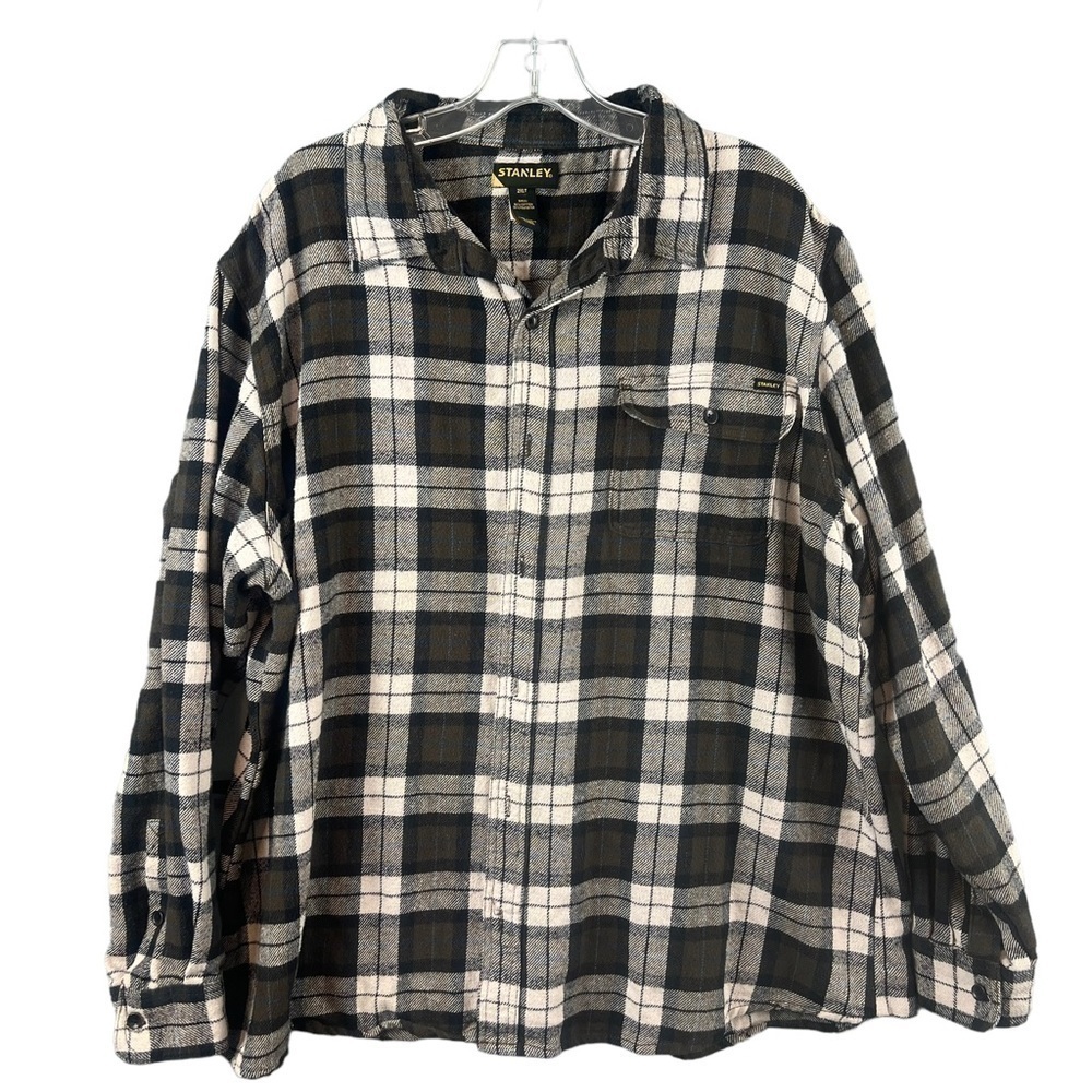 STANLEY Mens Long Sleeve Soft Flannel Button Down Shirt 2XLT Tall
